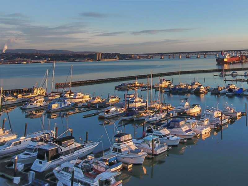 The marina in Martinez, CA